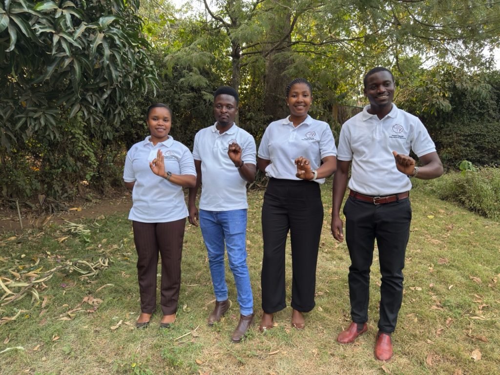 FSEA Interpreters: from left Witnes, Vitus, Lydia and Onesmo