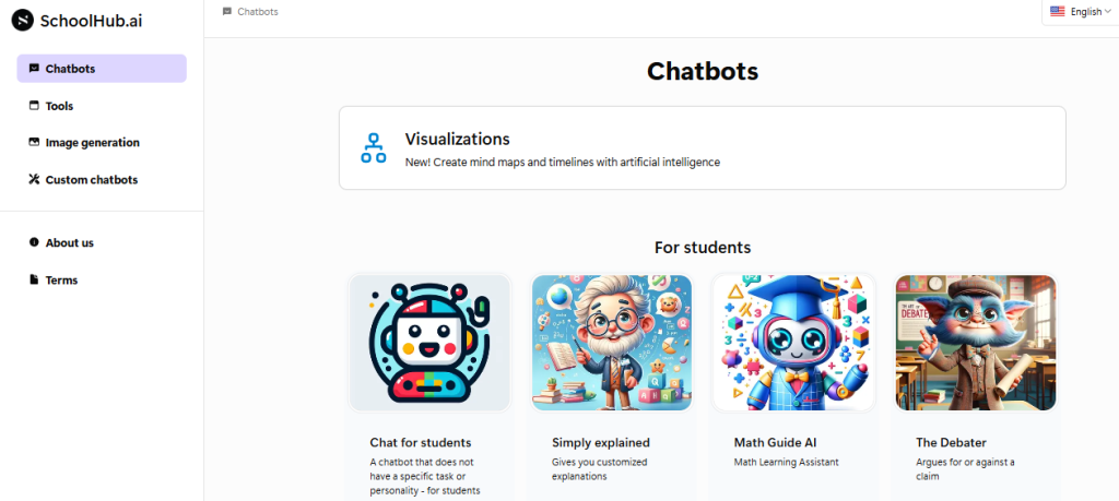 schoolhub AI Homepage