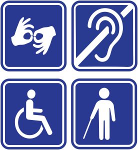 Traffic sign of disabled